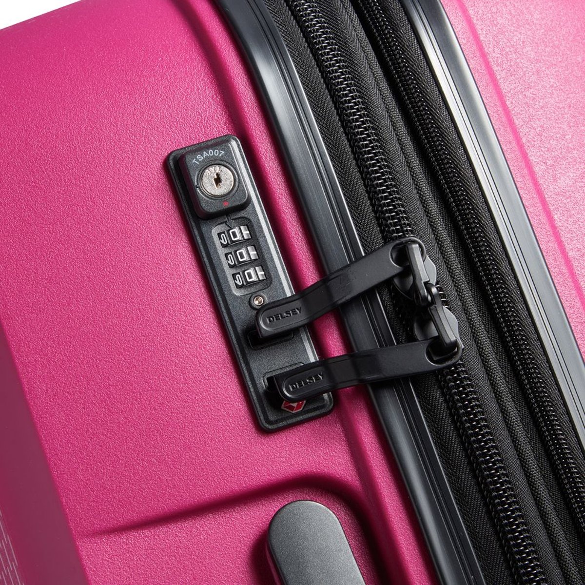 Valise L BELMONT PLUS framboise, DELSEY PARIS