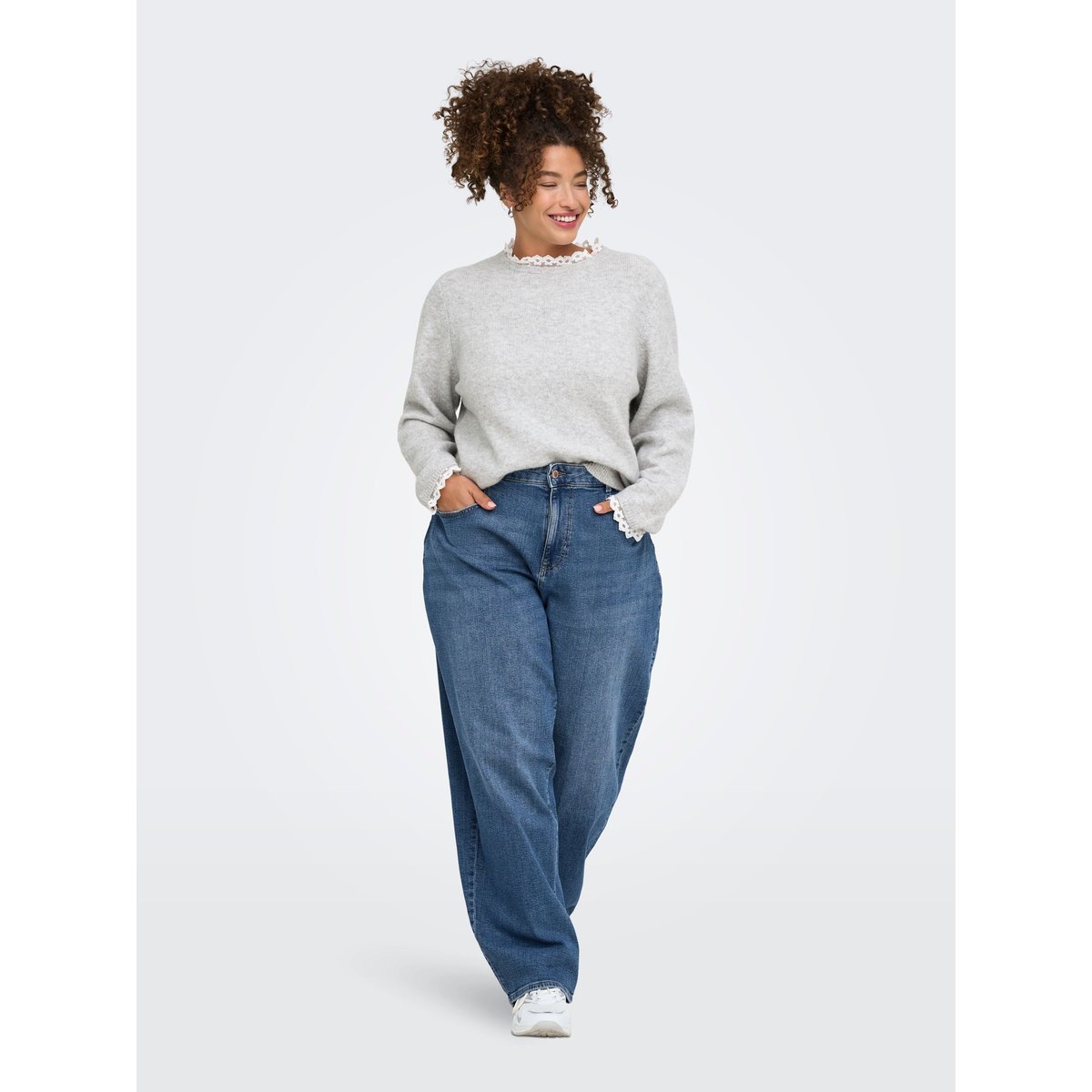 Pull En Maille light grey melange 1, ONLY CARMAKOMA