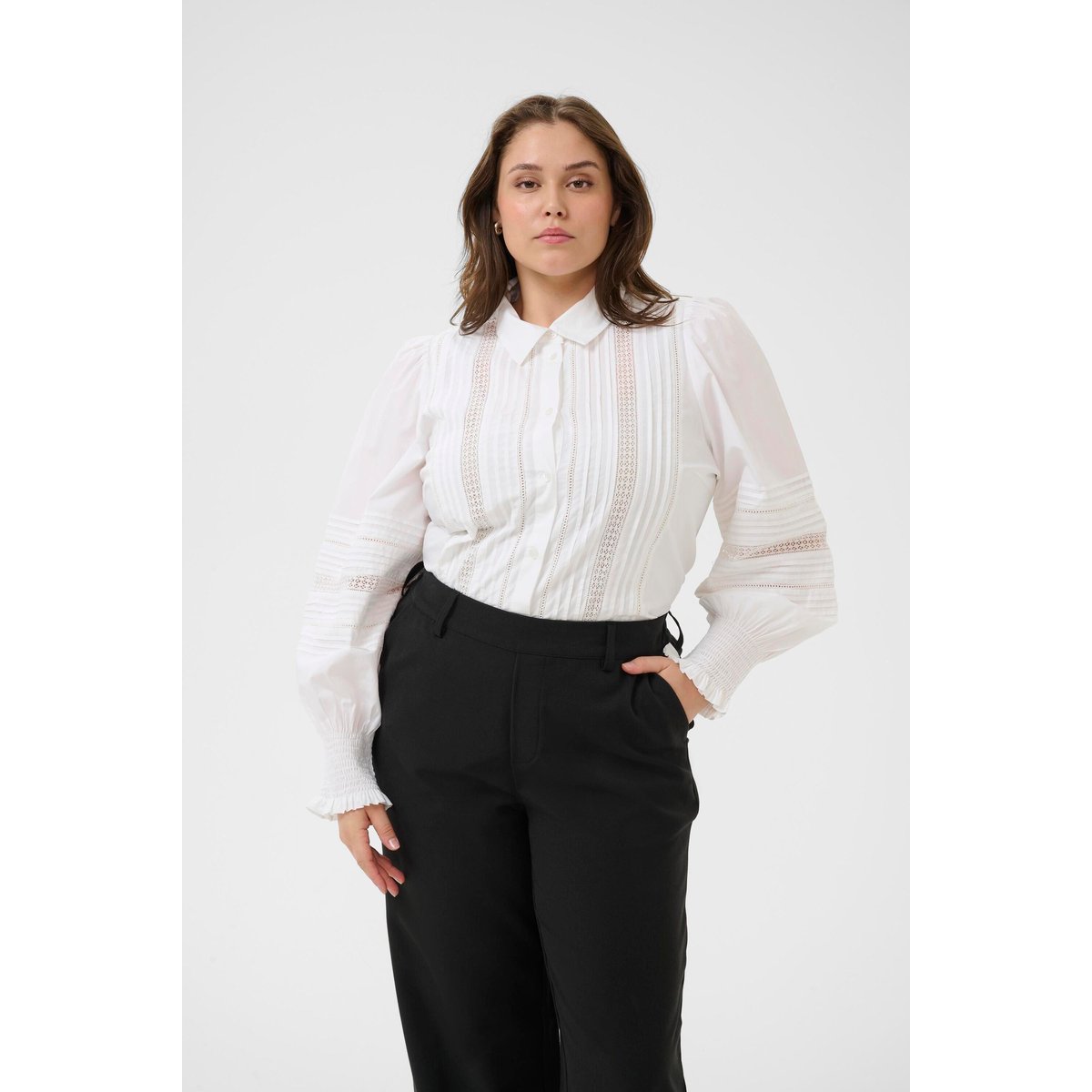 Chemise à manches longues blanc optical white, KAFFE CURVE