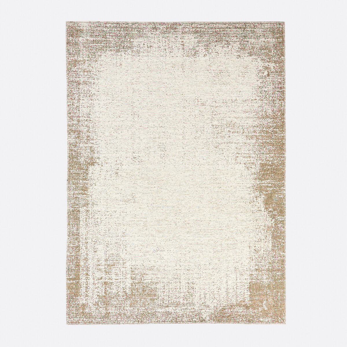 Tapis tissé plat effet used, Inoka ecru/vert, LA REDOUTE INTERIEURS
