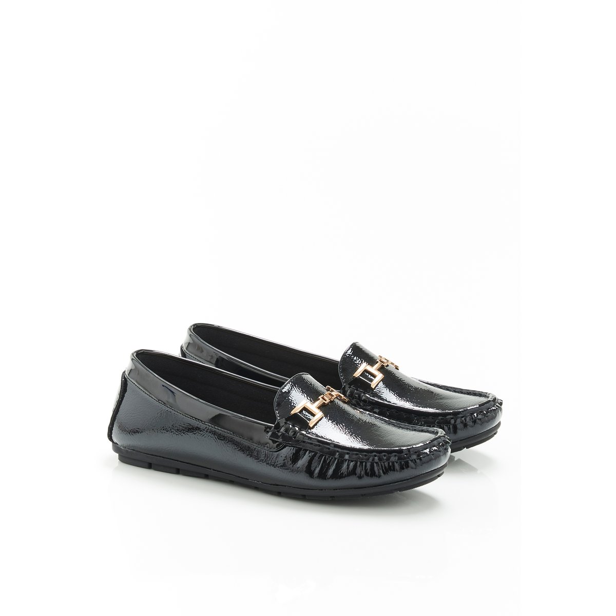 Mocassins avec chainette coloris argente noir Damart La Redoute