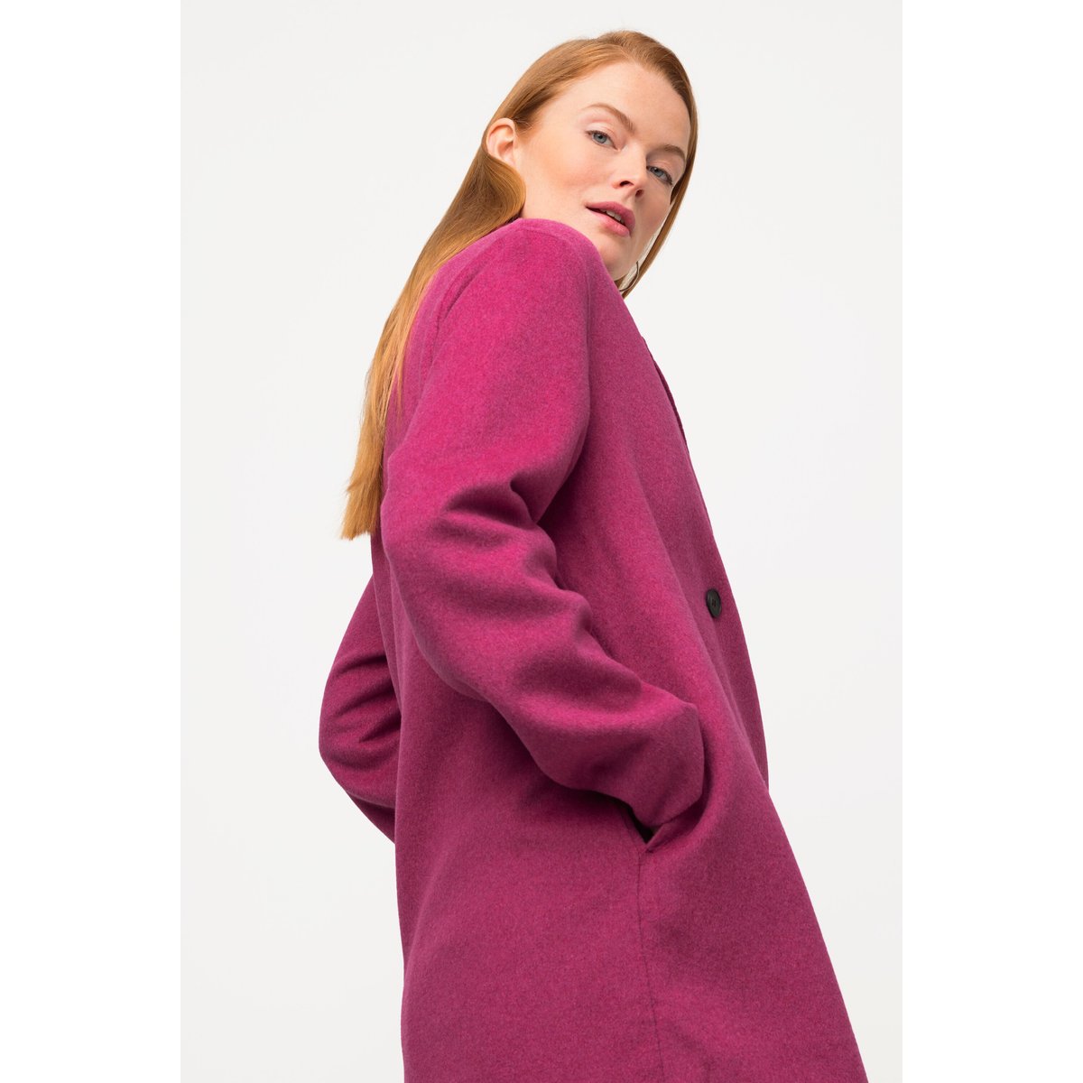 Manteau, aspect laineux rose vif oriental, ULLA POPKEN