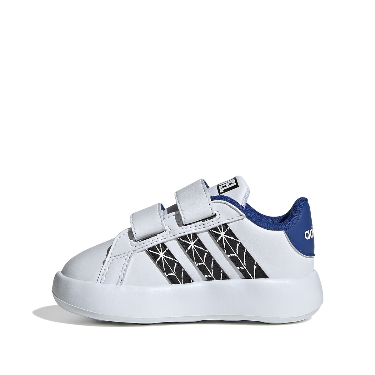 Kids Grand Court 2.0 Spider-Man Trainers with Touch 'n' Close Fastening black/white/blue, ADIDAS SPORTSWEAR