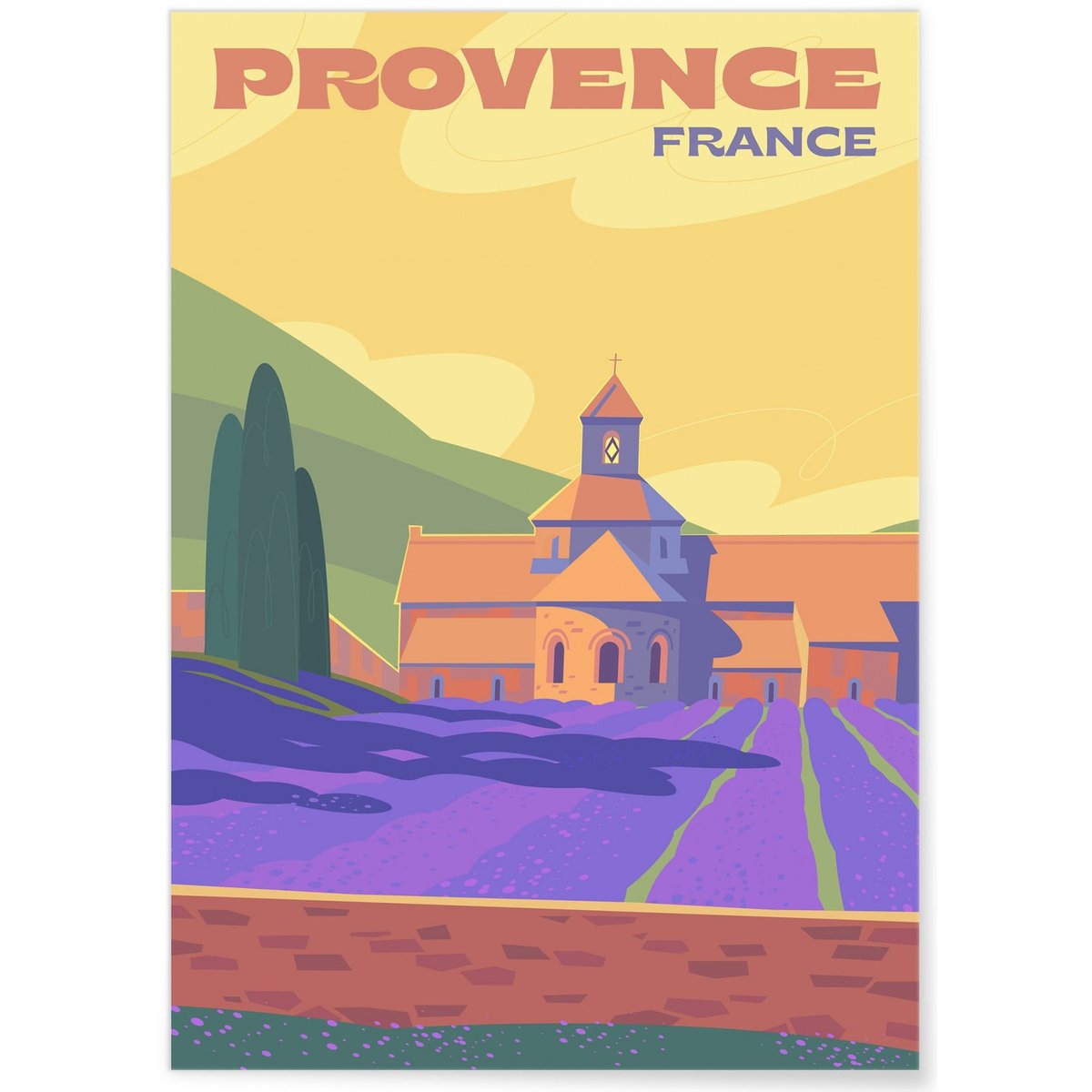 Affiche Provence blanc, L'AFFICHERIE
