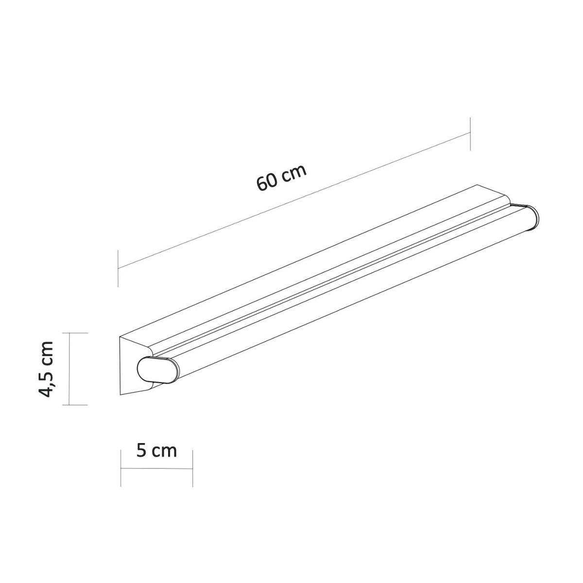Longue Applique LED Style Réglette – WANI noir, KOSILUM