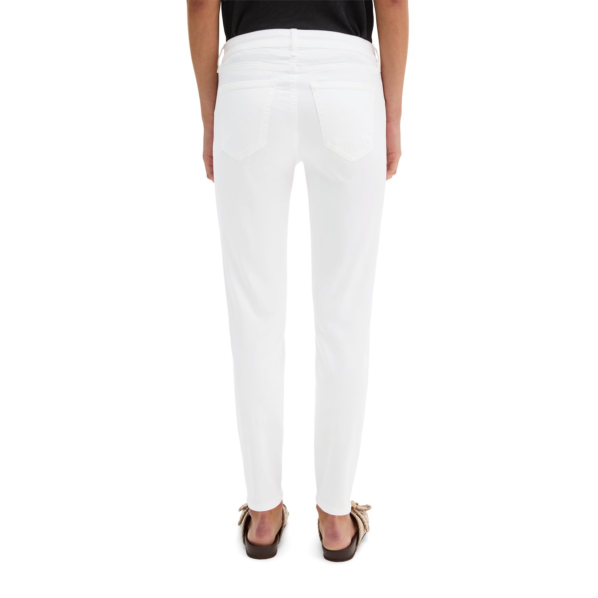 Pantalon modèle Lulea slim avec TENCEL™ Lyocell blanc, MARC O'POLO
