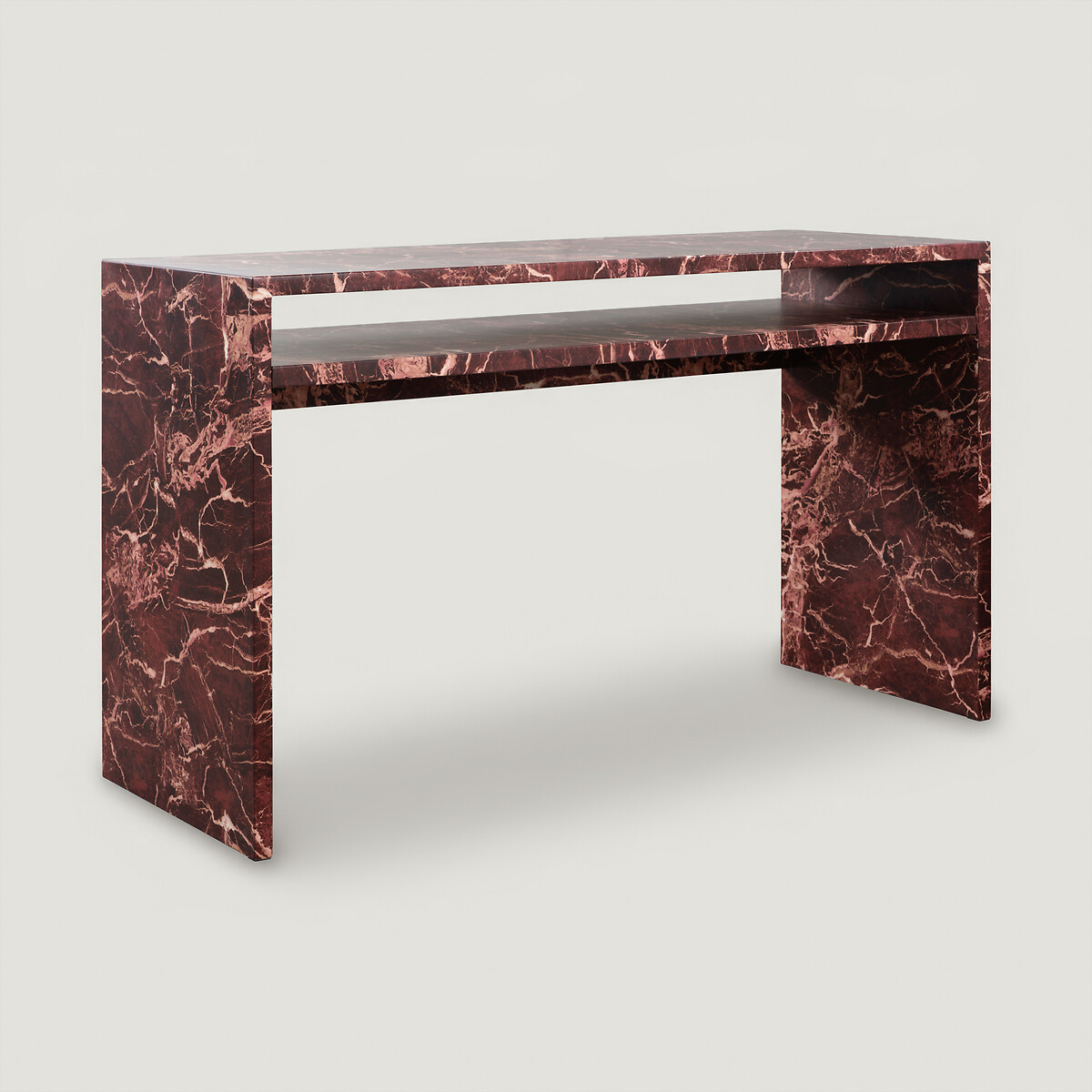 Rivington Rosso Levanto Faux Marble Desk dark red, ÉDITÉ