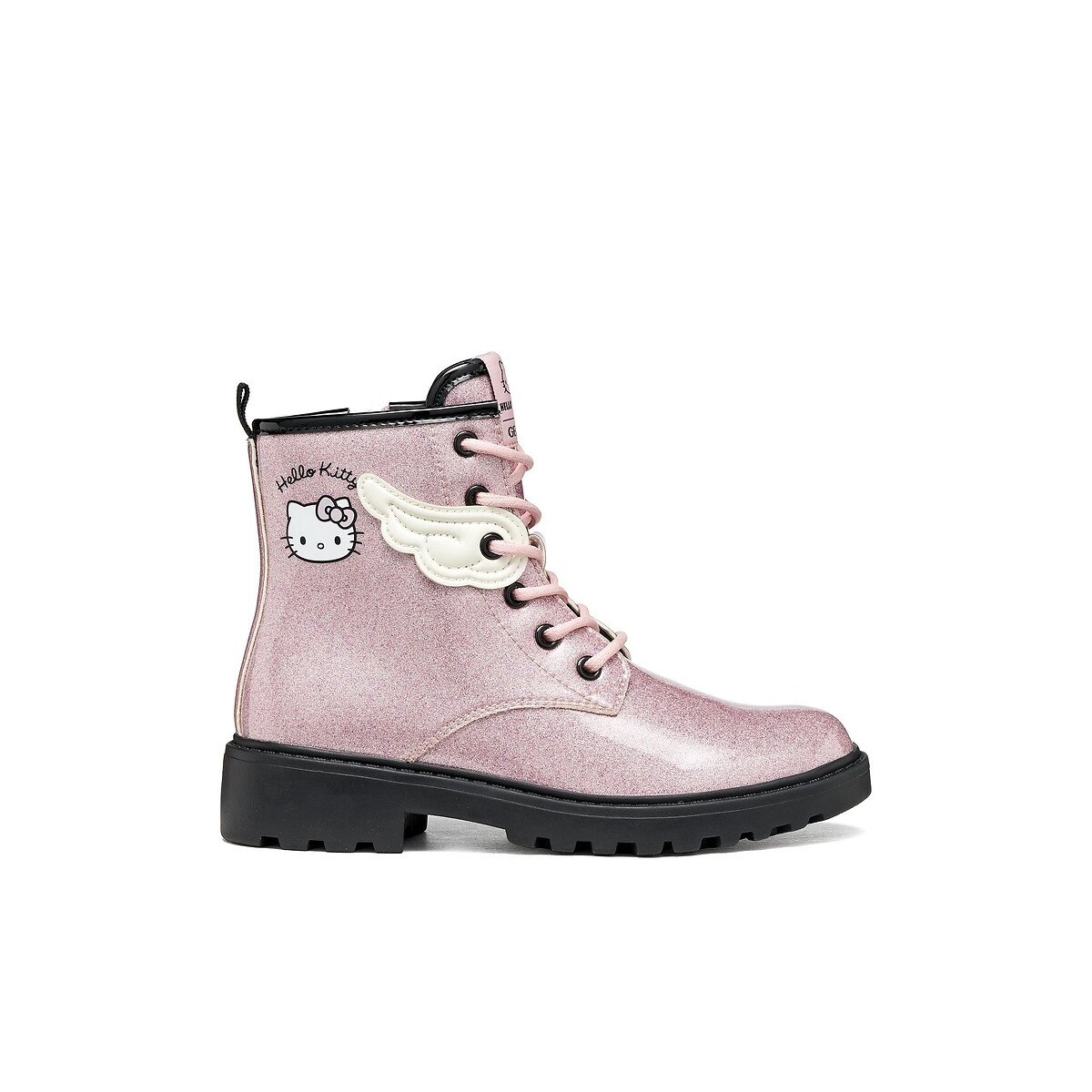 Botas de charol con cordones, CASEY x HELLO KITTY rosa , GEOX