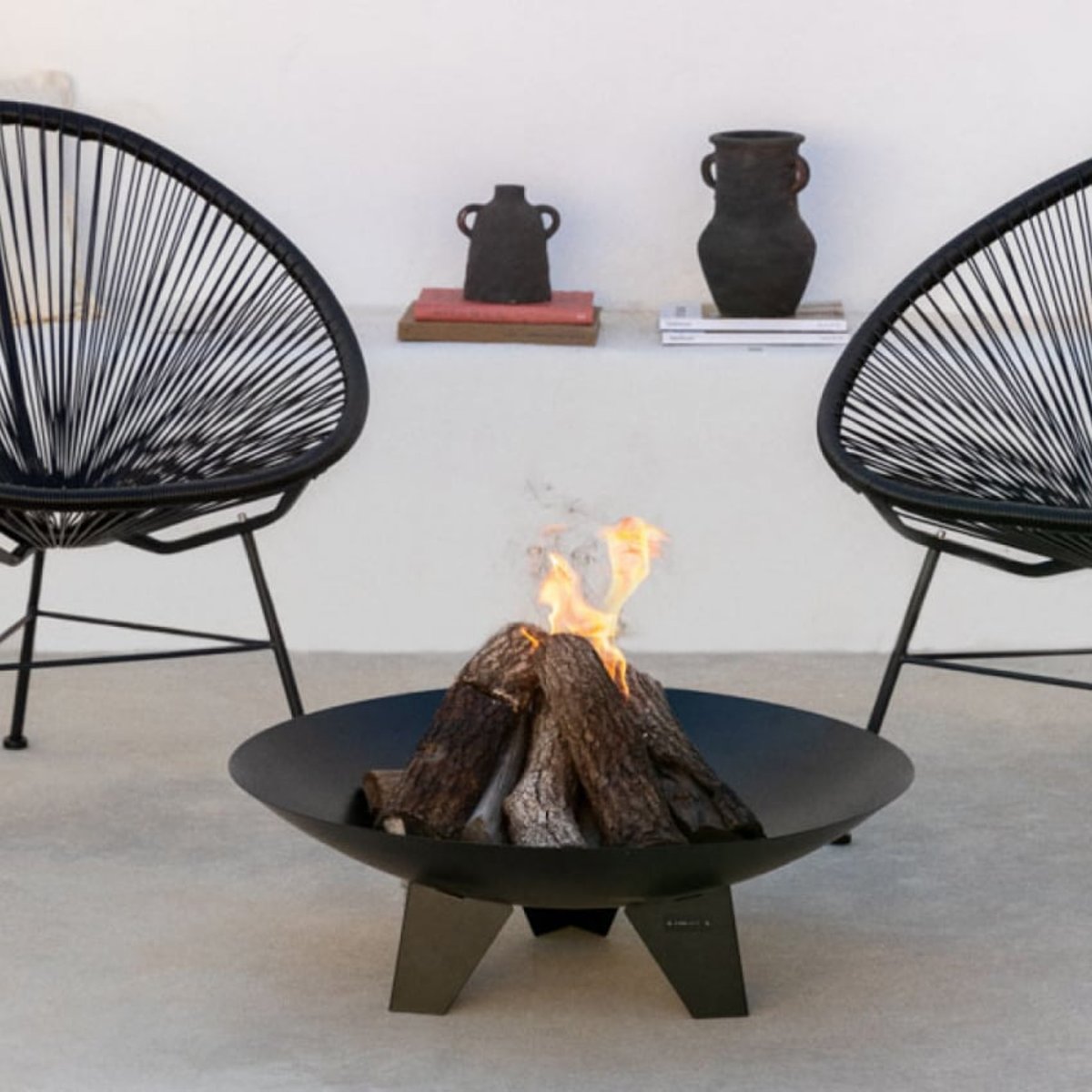 Brasero d'extérieur FIRE BOWL noir, CREATE