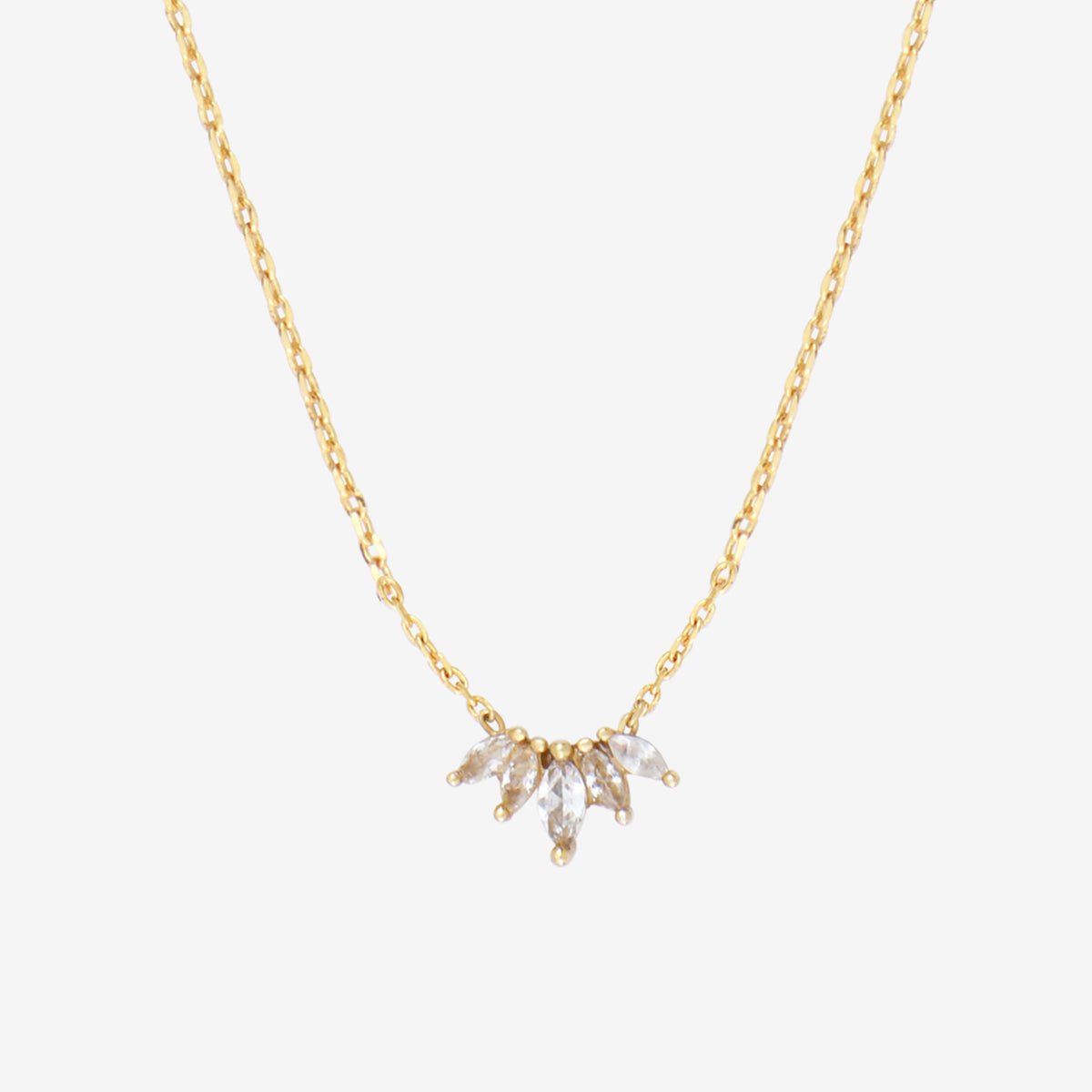 Collier doré diane - bella oxyde de zirconium blanc, CAROLINE NAJMAN