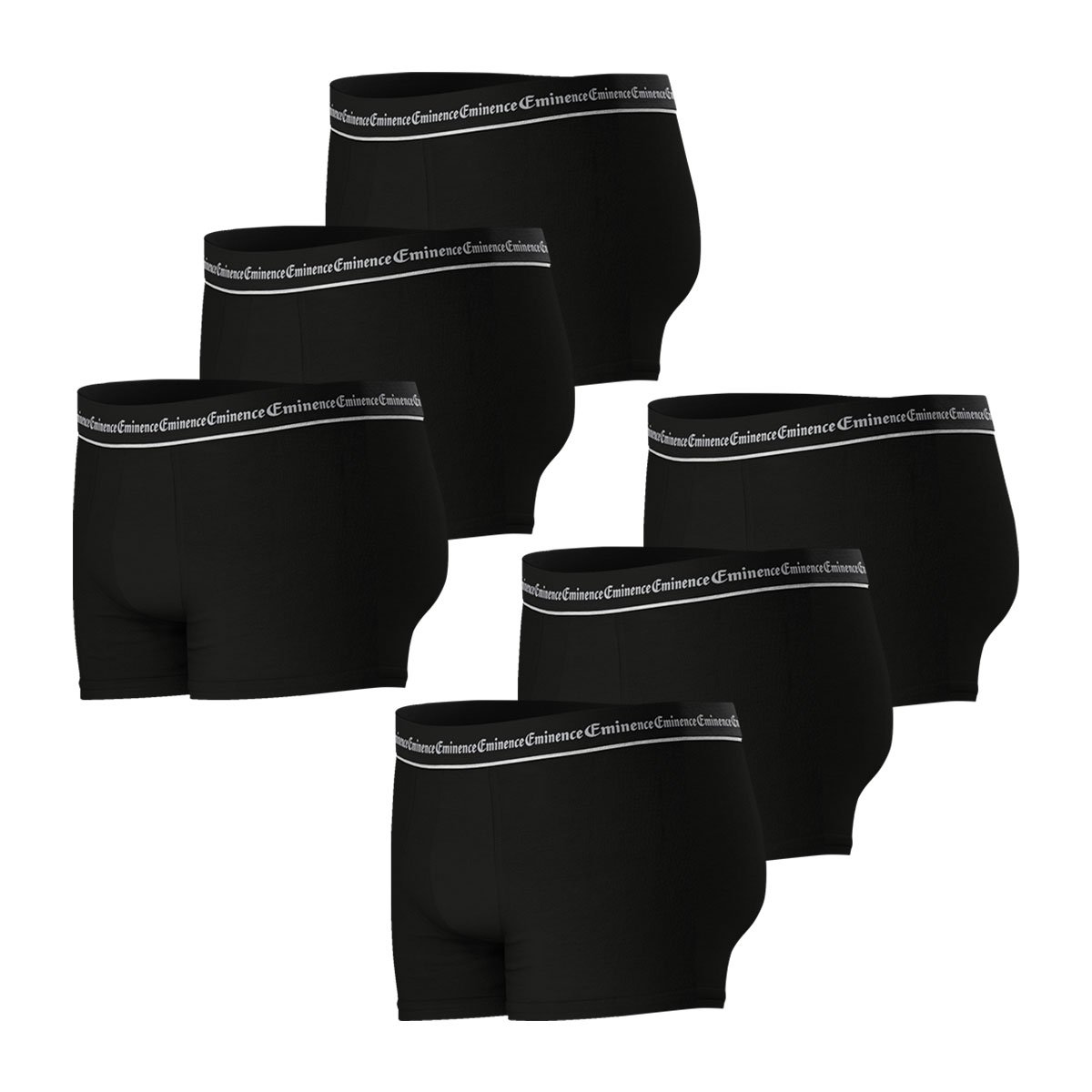 Boxers, lot de 6, business noir-blanc, EMINENCE