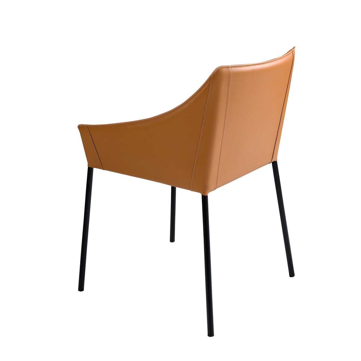Chaise en similicuir marron marron | noir, ANGEL CERDA