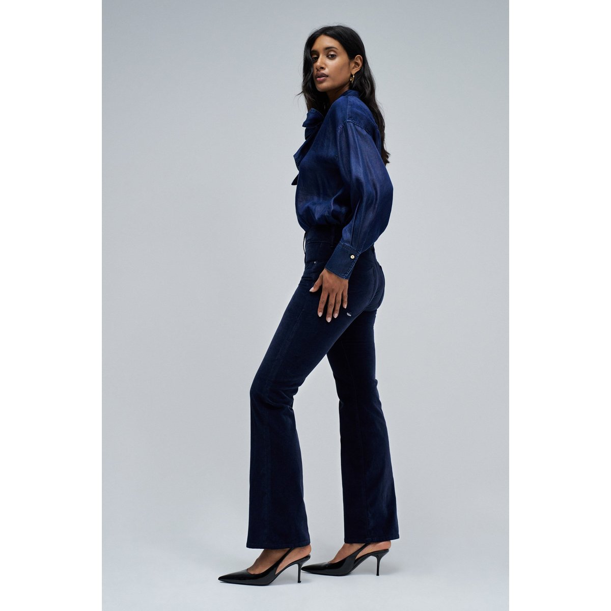 JEANS SECRET BOOTCUT IN VELVET bleu foncé, SALSA JEANS
