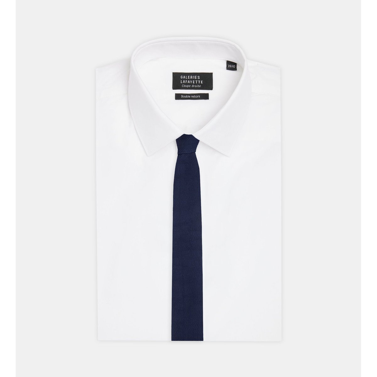 Cravate fine jimaillpoint bleu marine, GALERIES LAFAYETTE