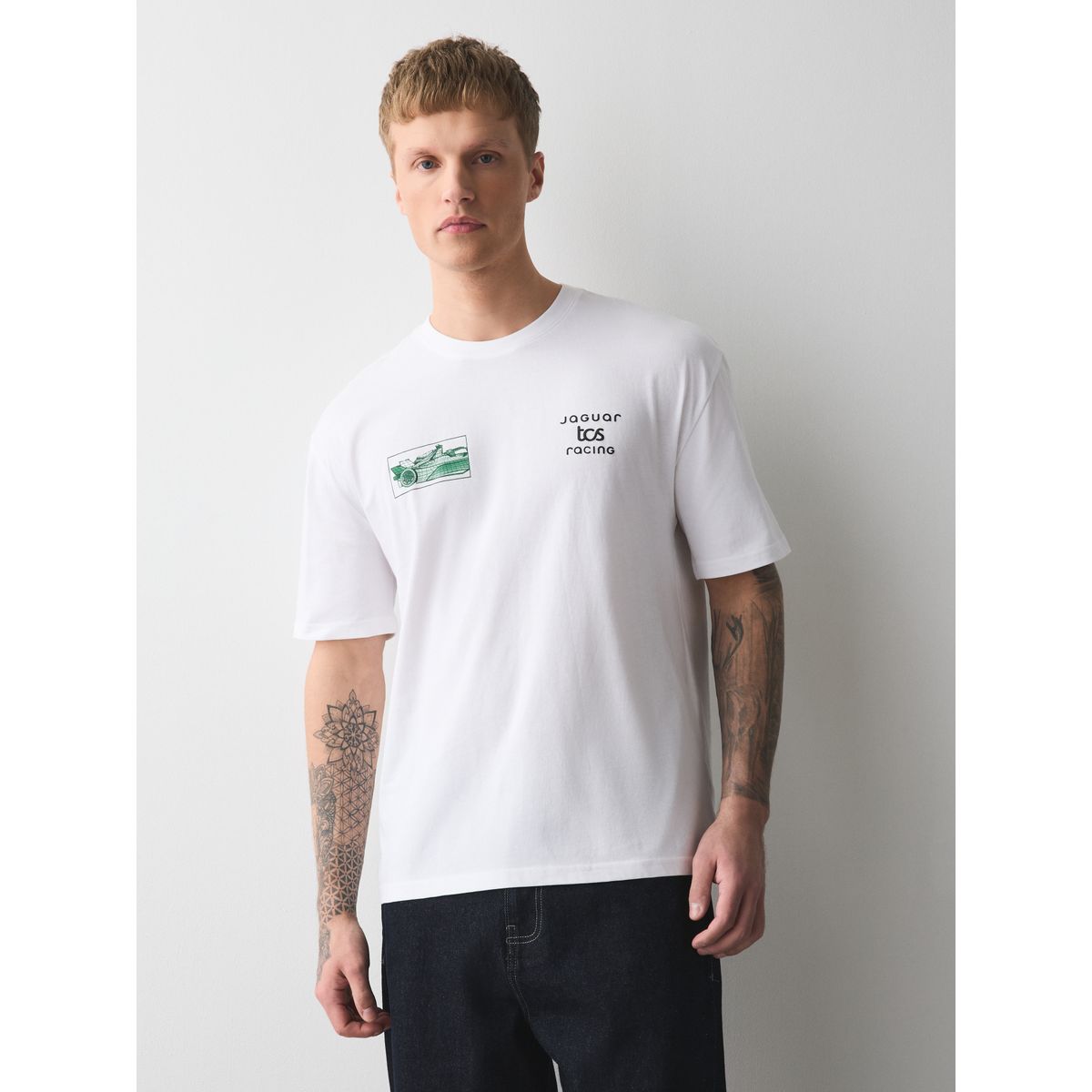 T-shirt regular jaguar écru, NEXT