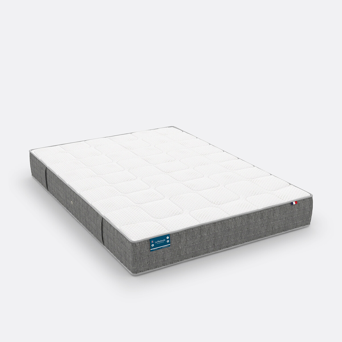 Matelas 640 ressorts, 3 zones, soutien ferme, accueil moelleux blanc/gris, LA REDOUTE INTERIEURS