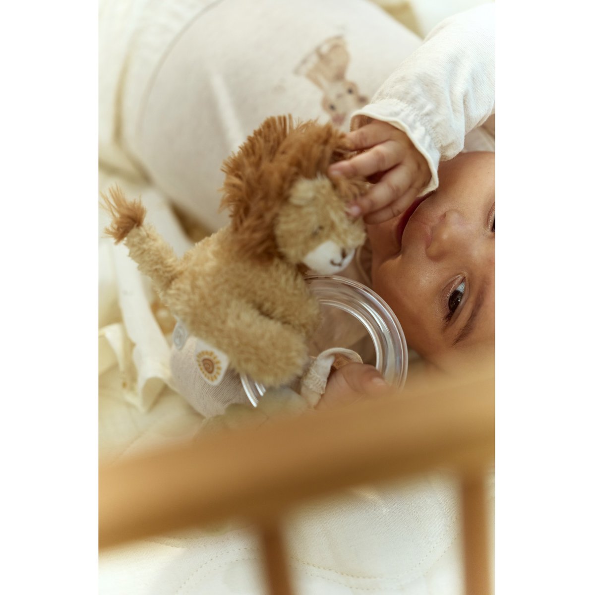 Hochet anneau lion SAFARI FRIENDS marron, LITTLE DUTCH