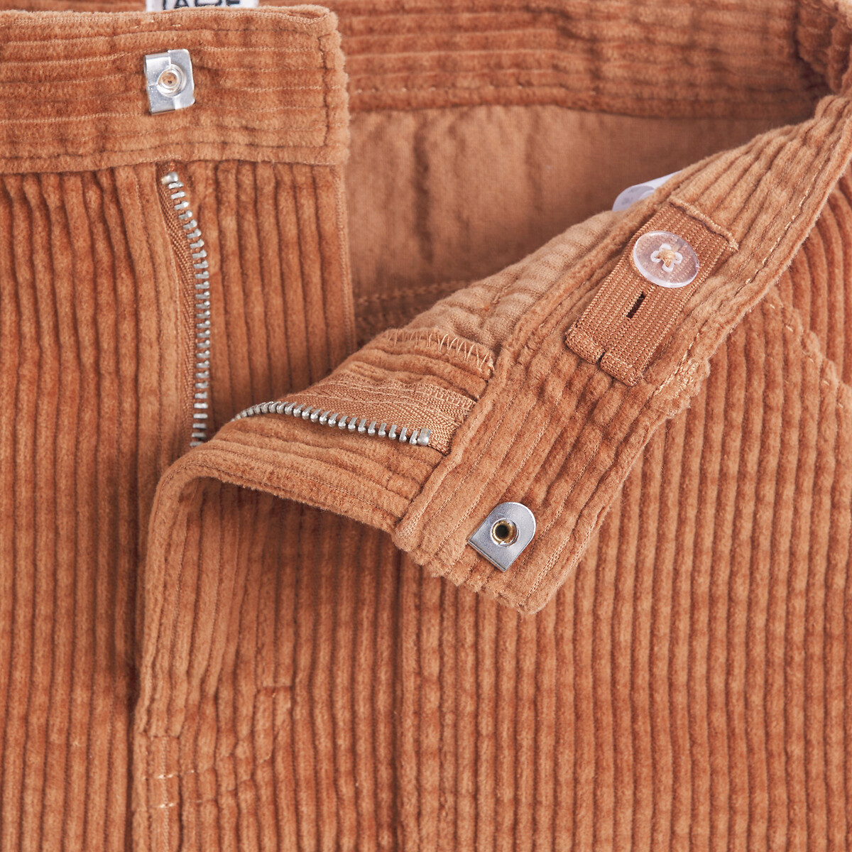 Jupe droite en velours marron, LA REDOUTE COLLECTIONS