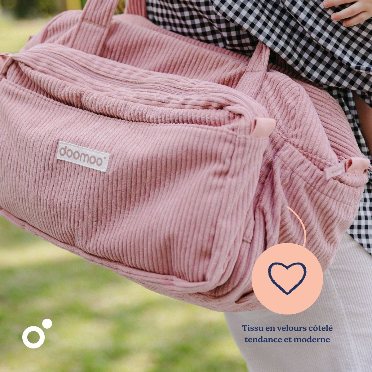 Sac à langer grande capacité doux et stylé rose, BABYMOOV