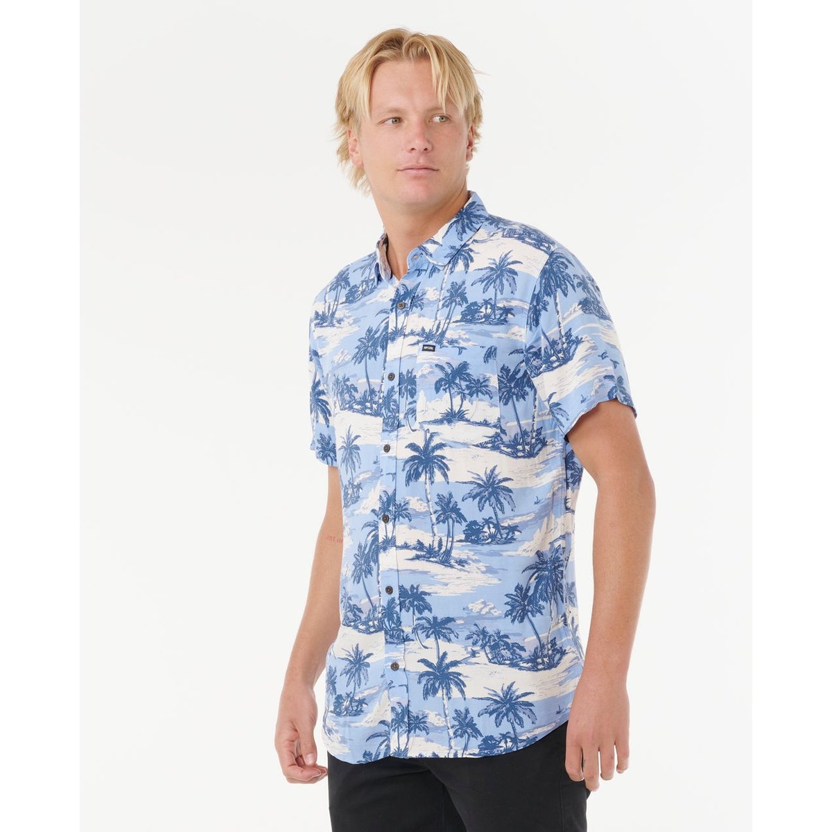 Chemise DREAMER BARREL KILLA S/S SHIRT sky blue, RIP CURL