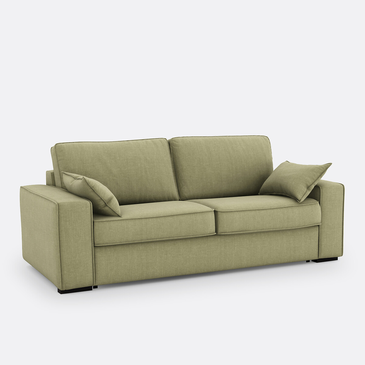 Divano letto cotone/lino, gommapiuma, Cécilia verde kaki, LA REDOUTE INTERIEURS