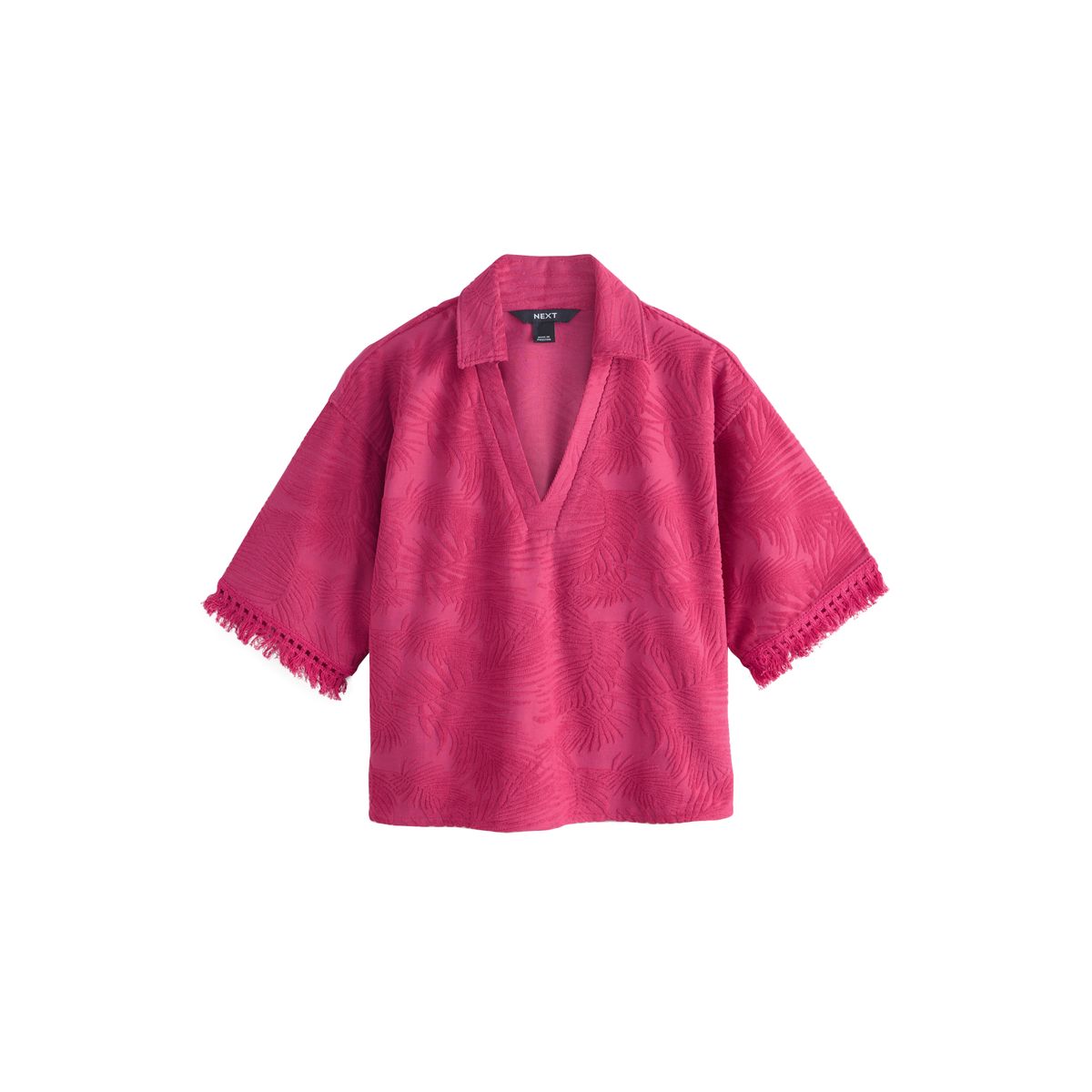 Chemise d’été à manches courtes en éponge rose magenta, NEXT