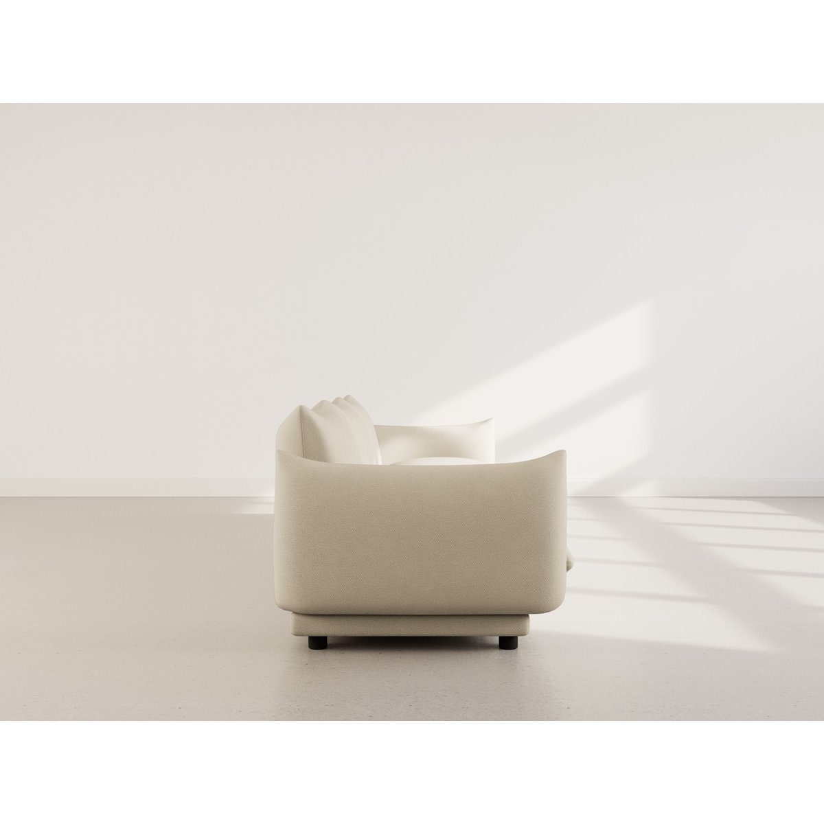 Canapé modulable en velours texturé, JEANNE beige, BEST MOBILIER