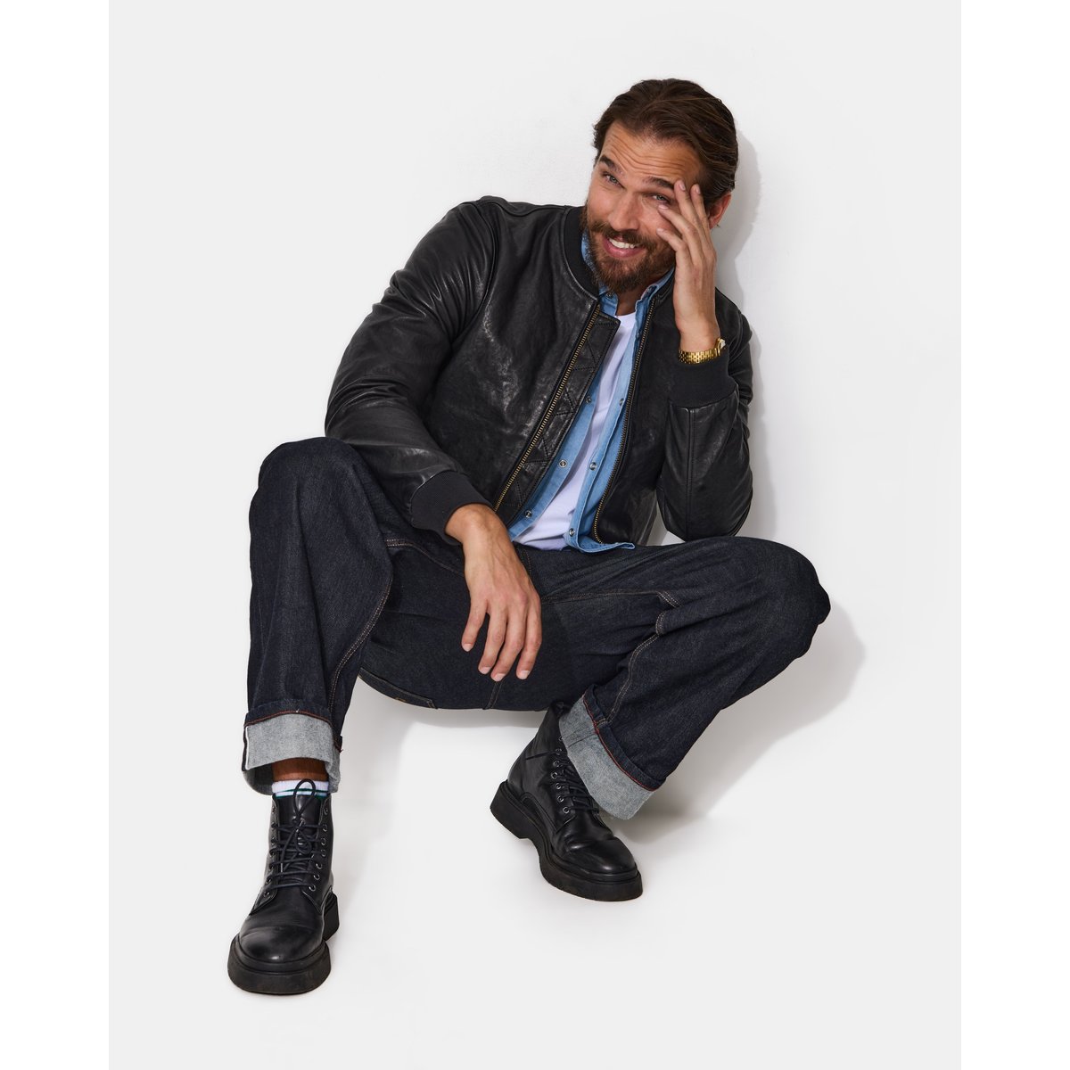 Blouson en cuir EMBER CUIR noir, CHEVIGNON