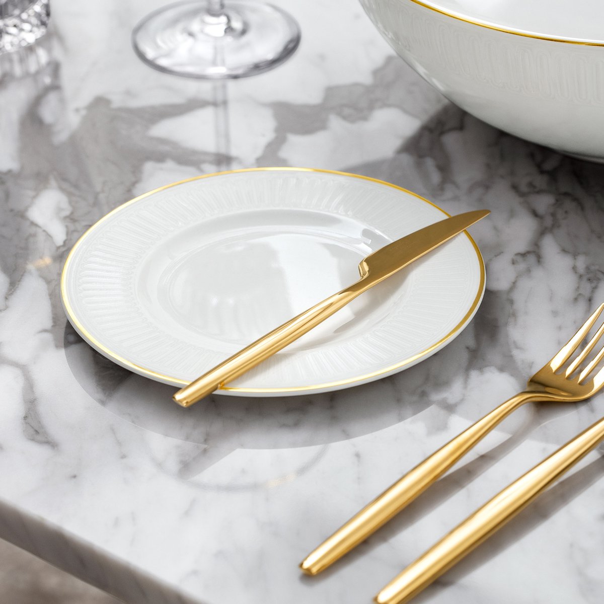 Plat Rond Plat CHATEAU SEPTFONTAINES blanc, VILLEROY & BOCH SIGNATURE