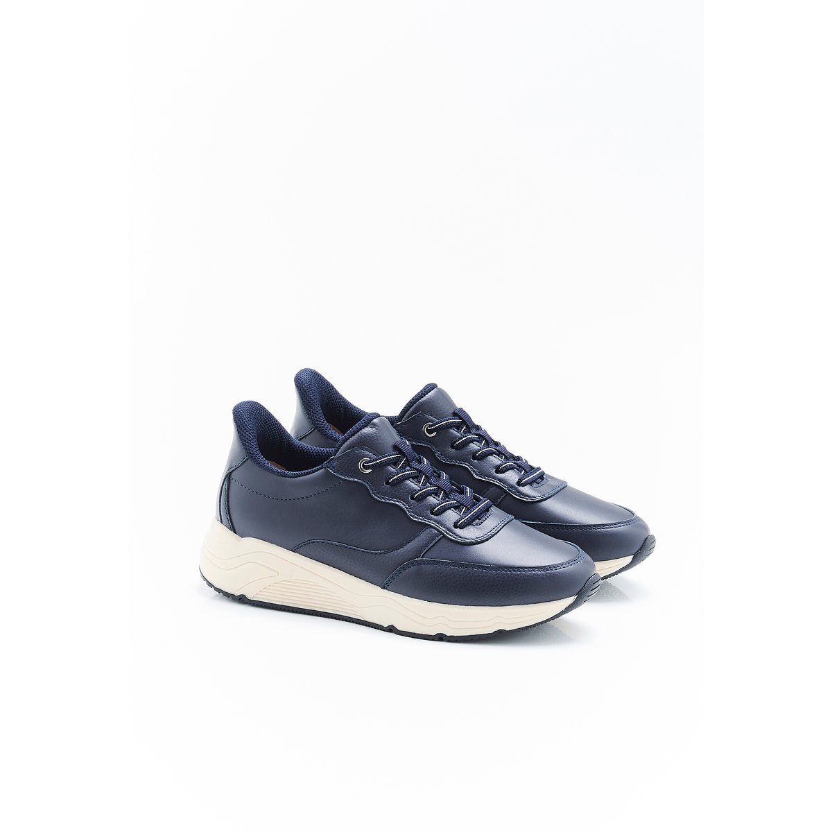 Baskets compensées Amortyl à lacets élastiqués bleu marine, DAMART