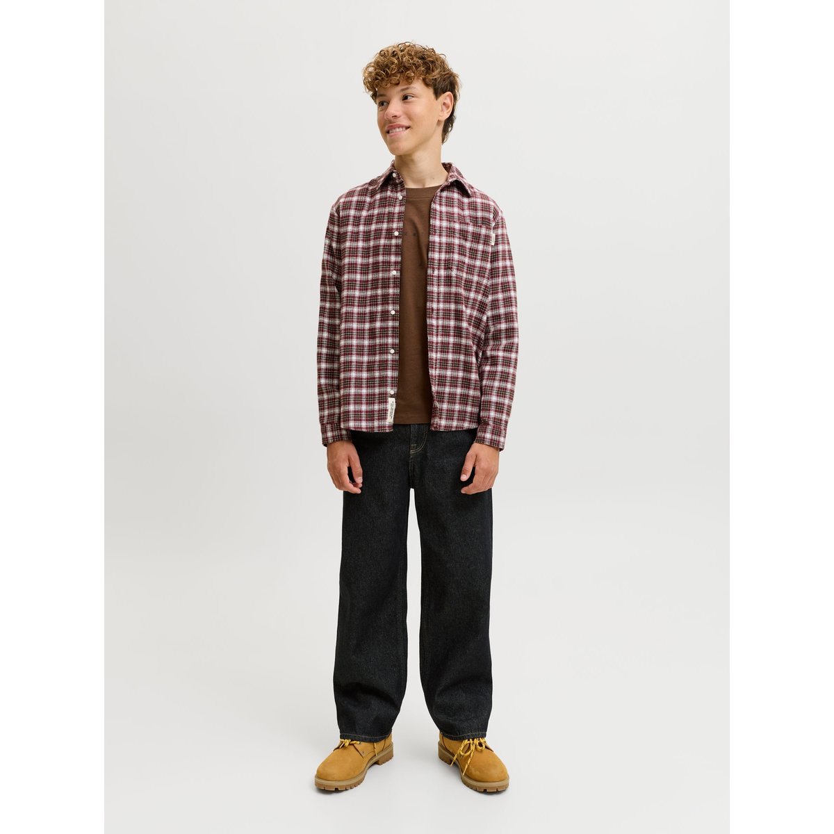 Jean Baggy Fit black denim 1, JACK & JONES JUNIOR