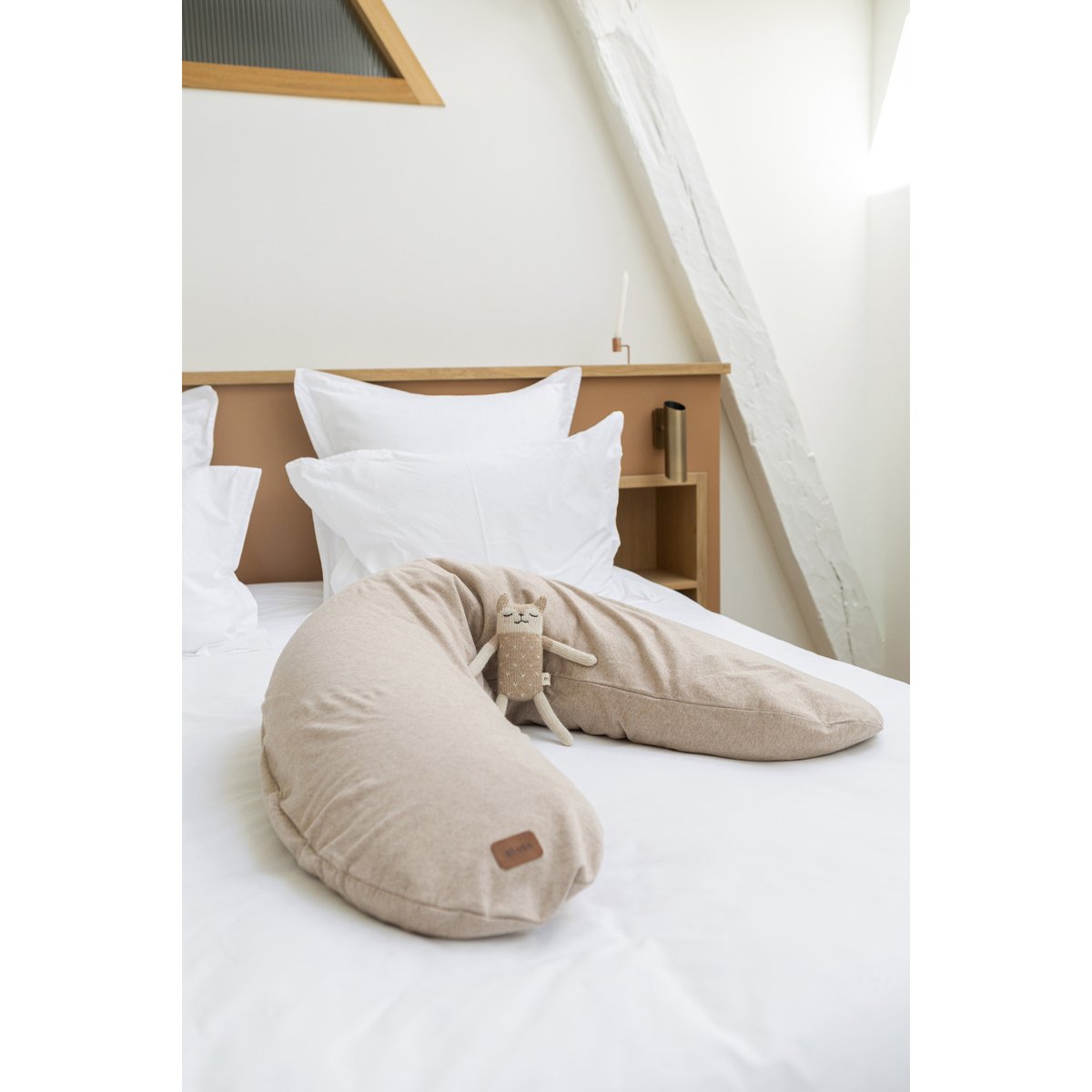 Coussin d'allaitement confortable et multifonctions BIG FLOPSY argile beige, BEABA
