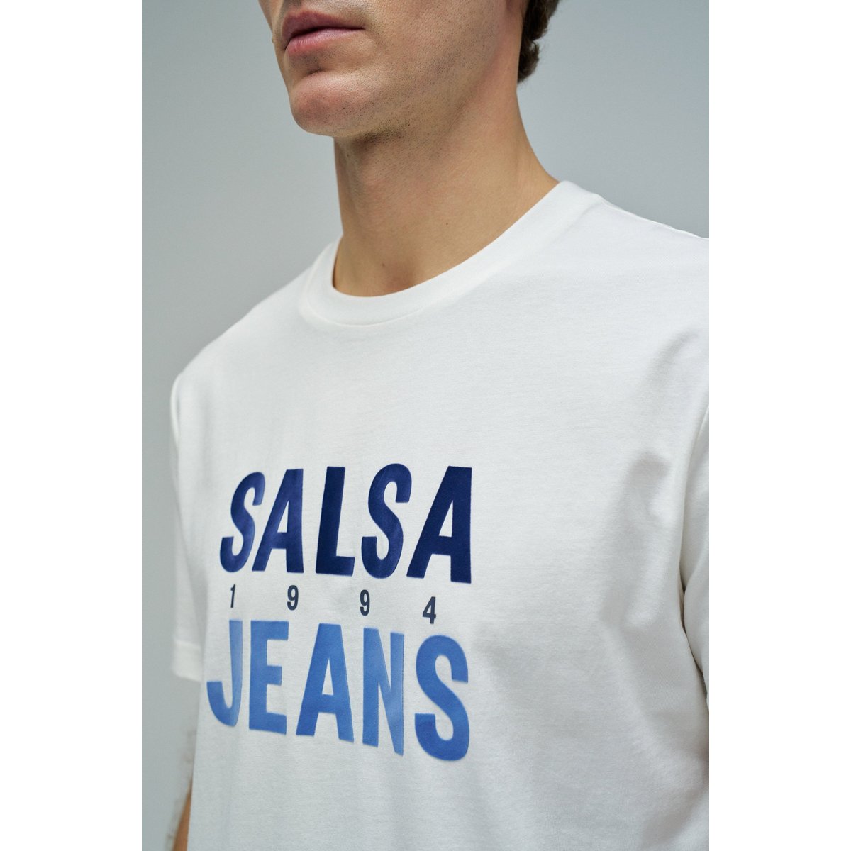 T-SHIRT AVEC BRANDING blanc, SALSA JEANS