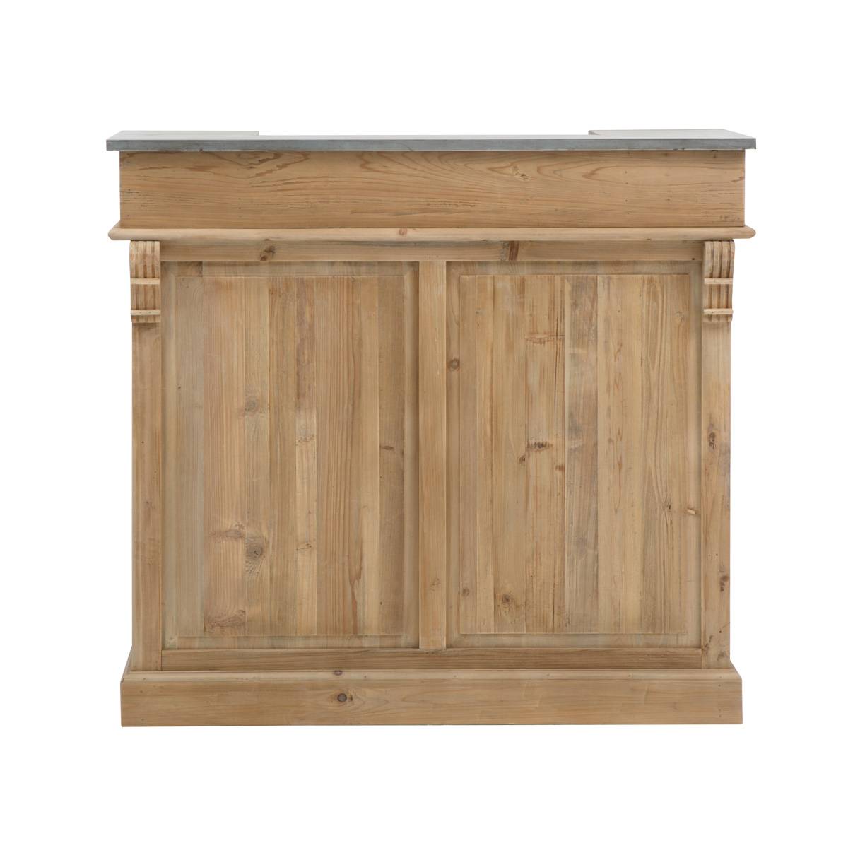 Meuble bar en bois recyclé 120cm  GARANCE bois clair, MADE IN MEUBLES 