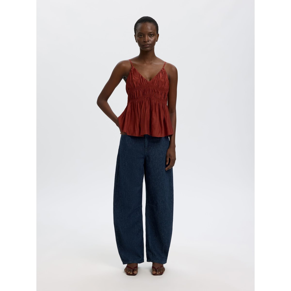 Jean Loose Fit dark blue denim, SELECTED