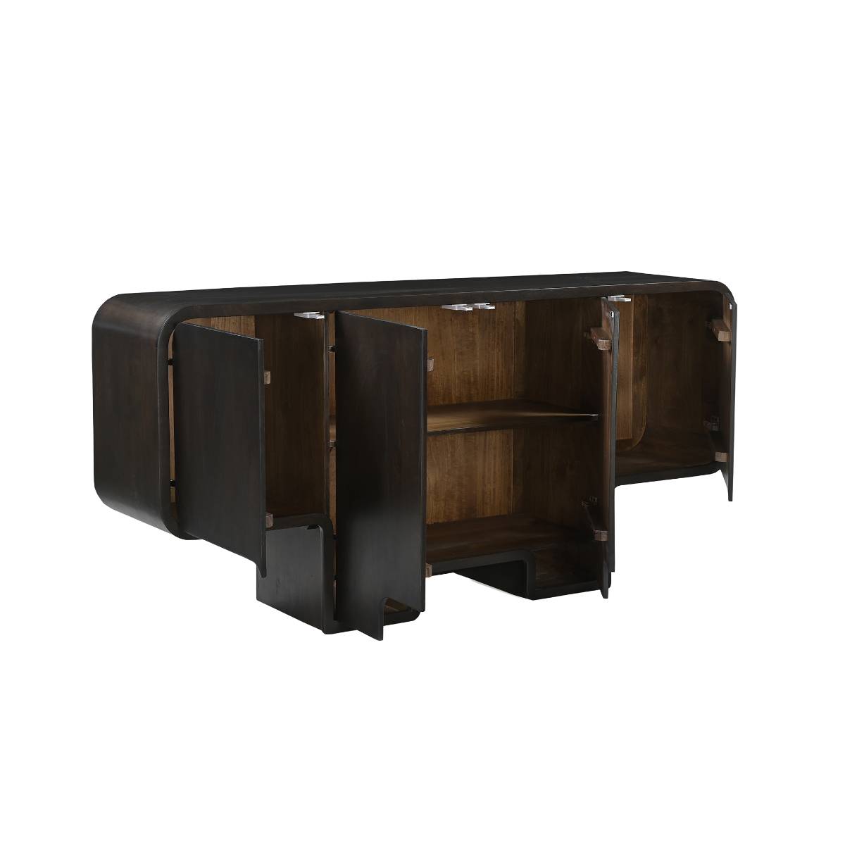 Buffet en bois de manguier foncé CARINA noir, MADE IN MEUBLES