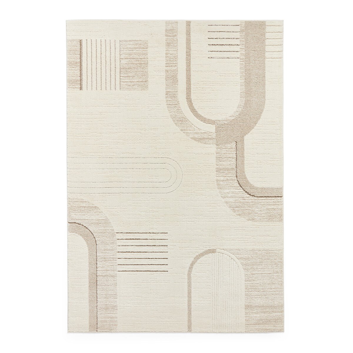 Modern Abstract Distressed Rug beige, SO'HOME