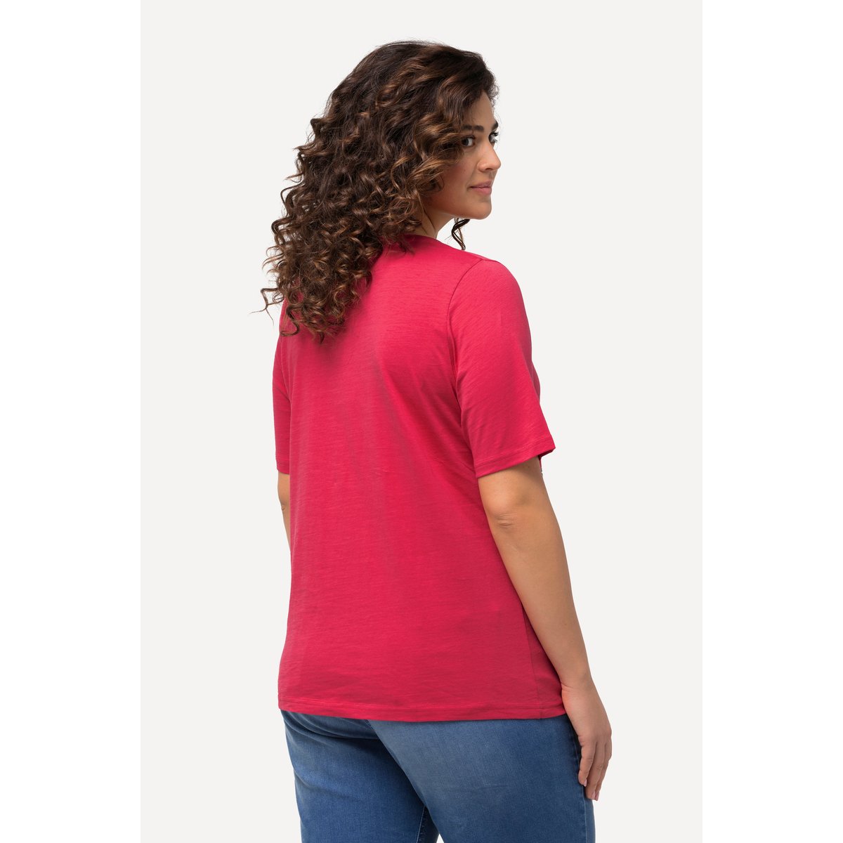 T-shirt à paillettes rose foncé, ULLA POPKEN