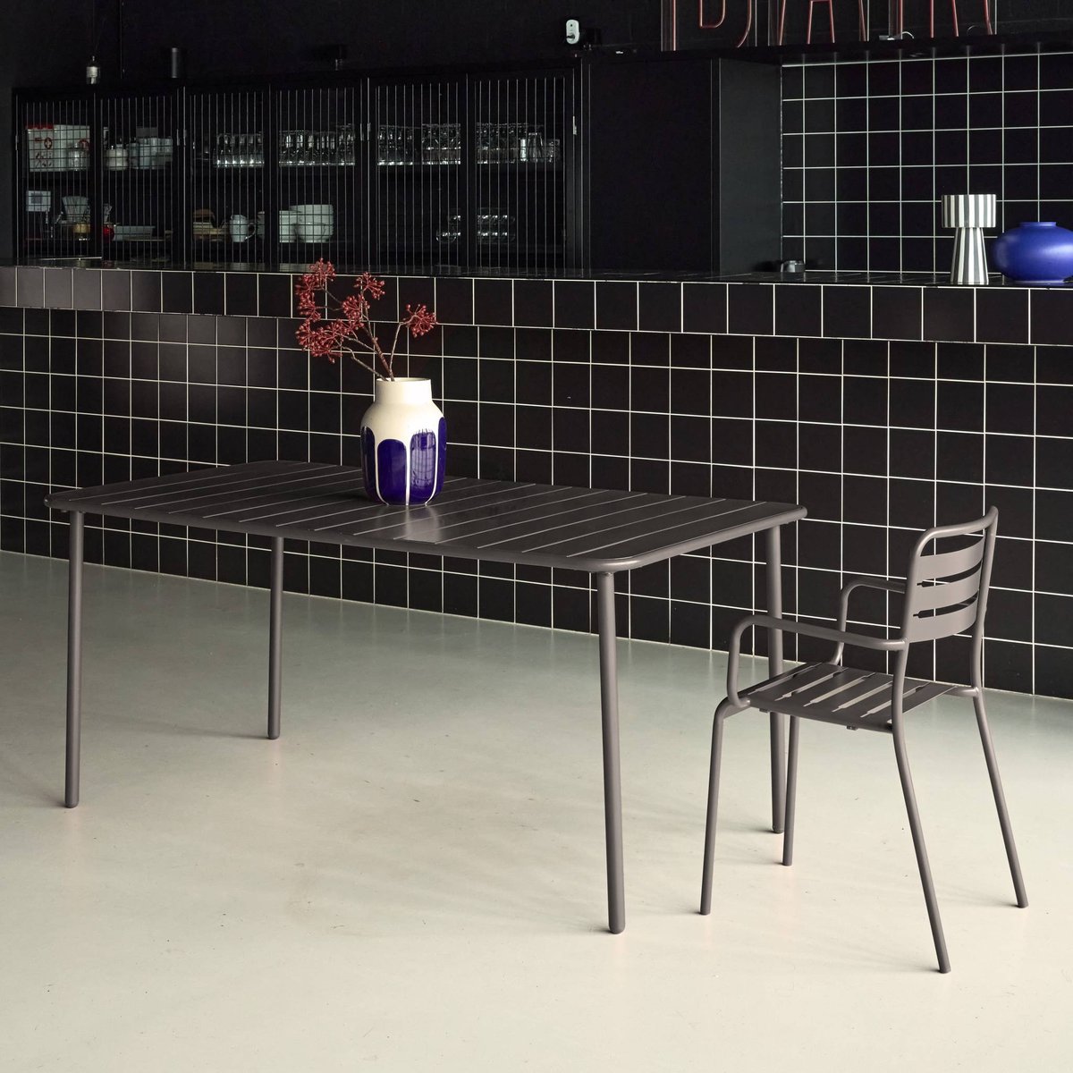 Table de jardin métal 6-8 places AMELIA anthracite, SWEEEK