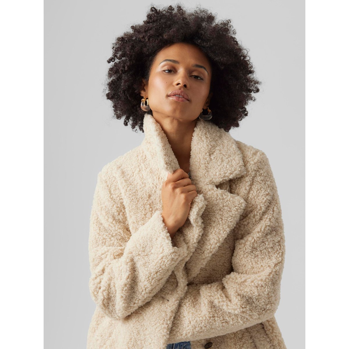 Manteau En Peluche oatmeal, VERO MODA