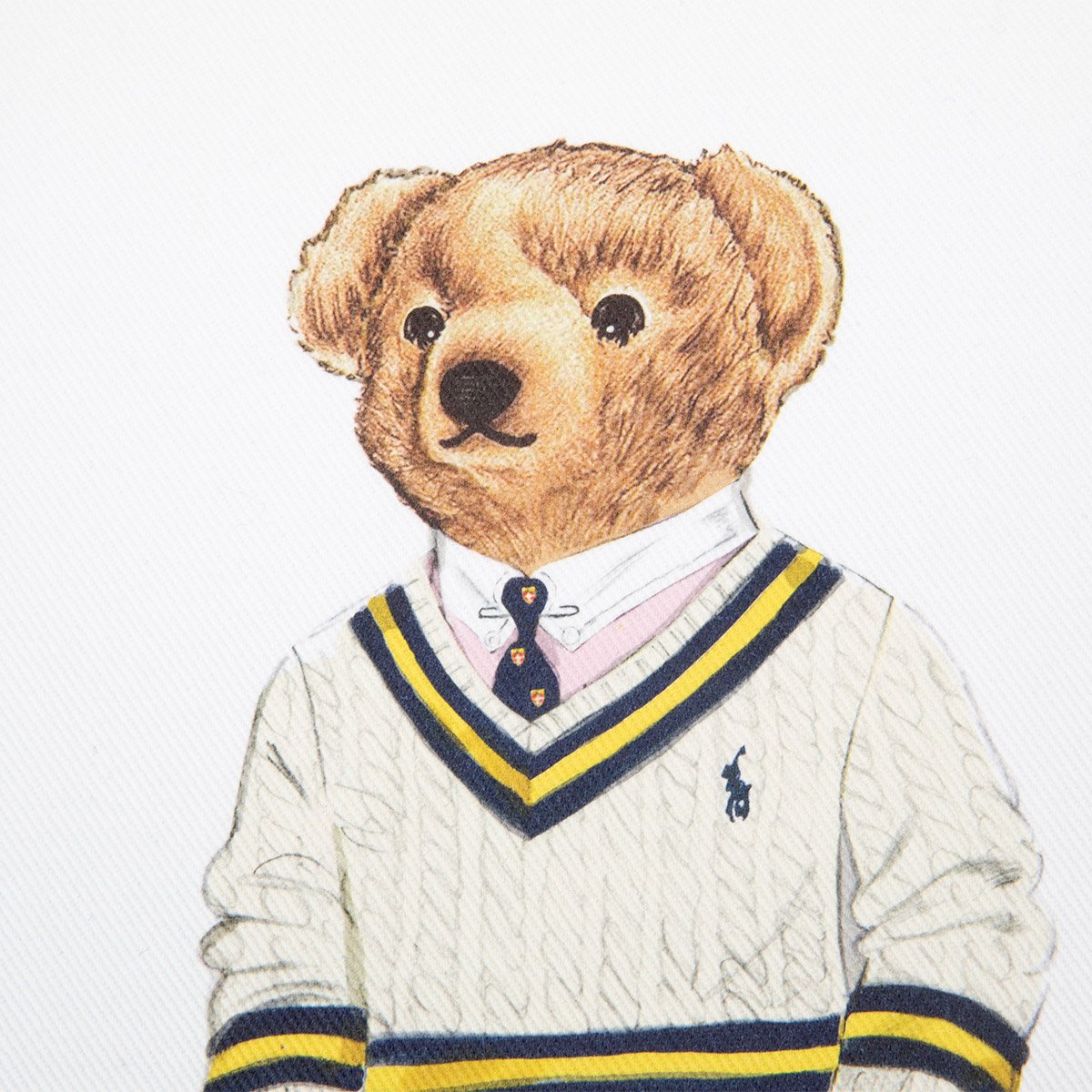 Housse de coussin en coton, PREPPY HAMPTON BEAR white, RALPH LAUREN HOME