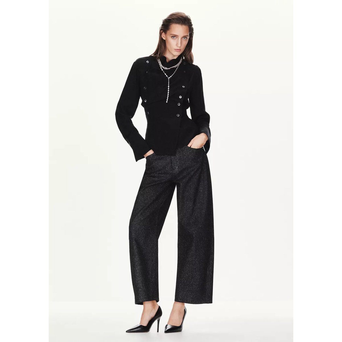 JEANS MARTA black denim, MANGO