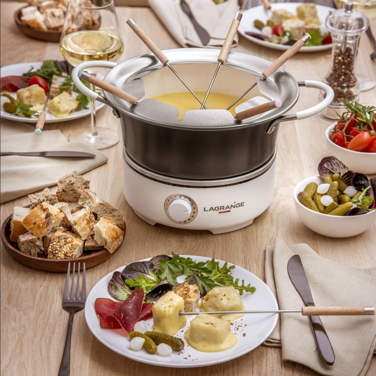 Fondue prestige charbon couleur unique, LAGRANGE