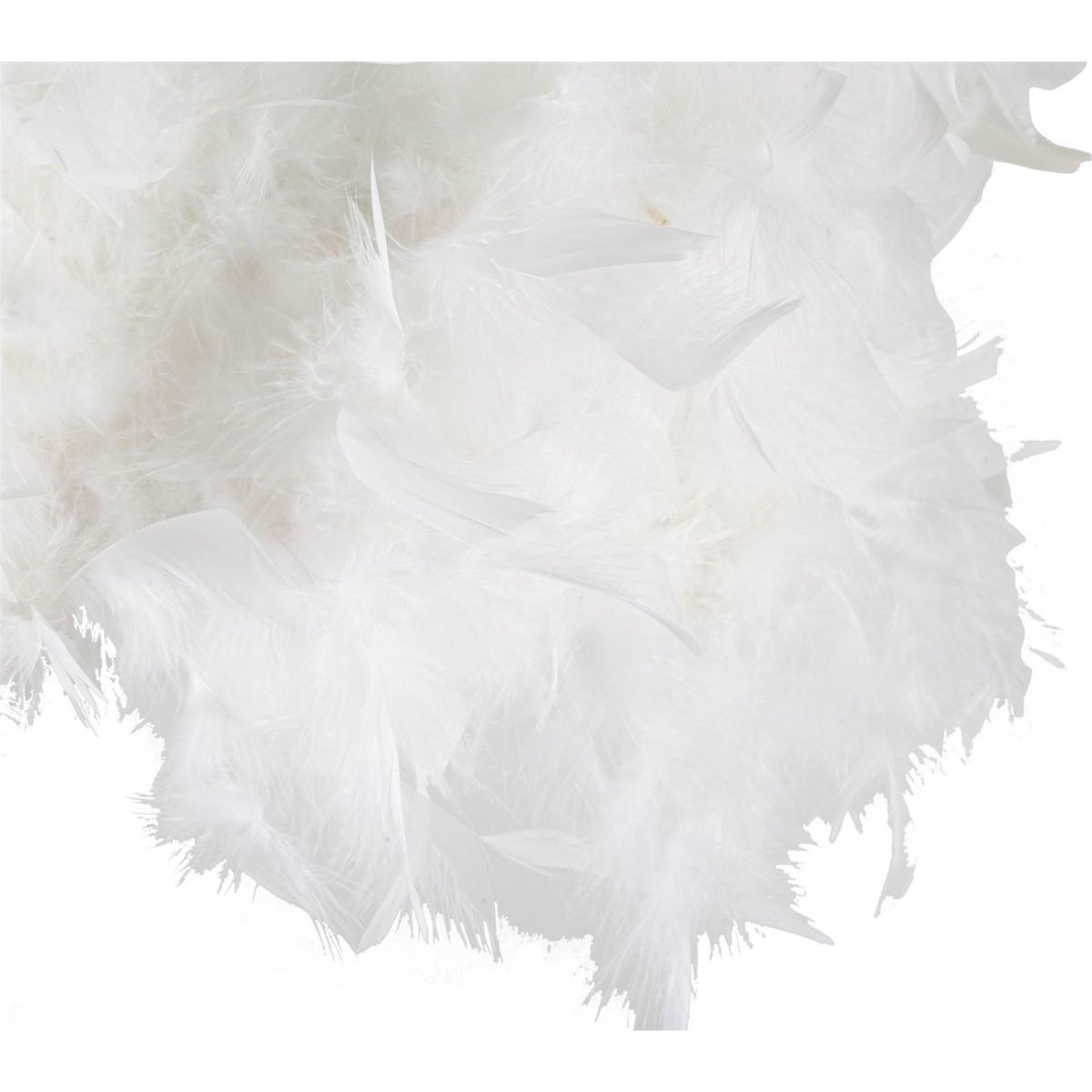 Lampadaire arc abat-jour plume base marbre GLAM blanc et noir, RECOLLECTION