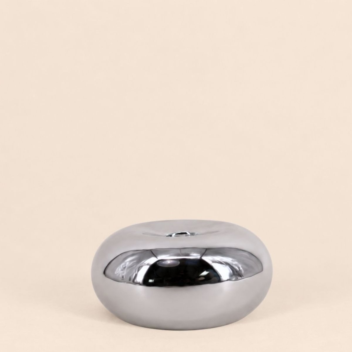 Set de 2 bougeoirs en céramique gris, ORNAMI