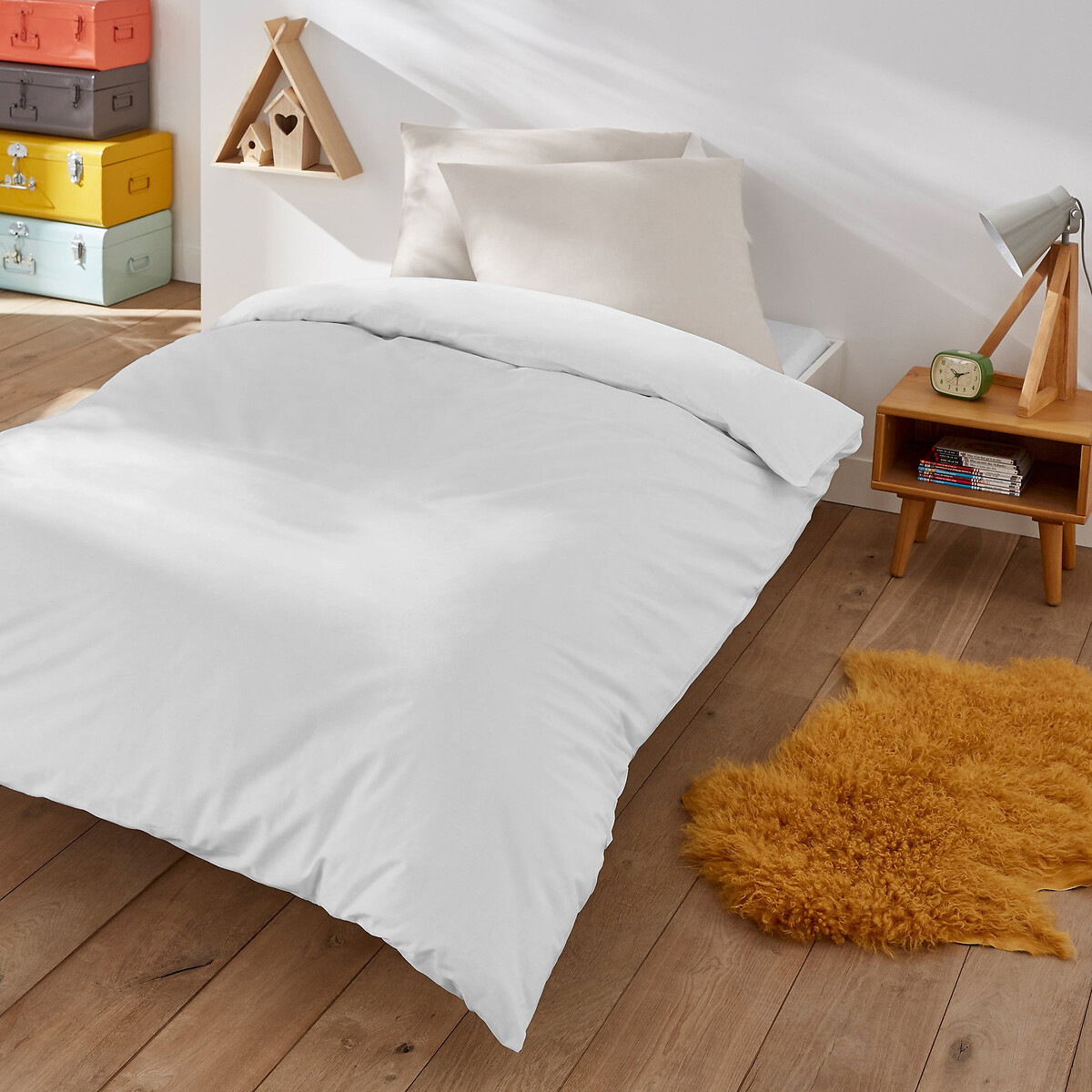Taie d'oreiller enfant unie coton, Scenario blanc, LA REDOUTE INTERIEURS