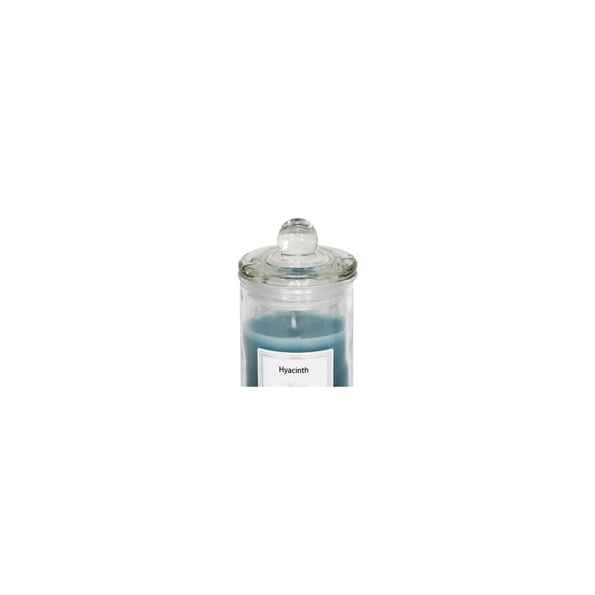 Bougie parfumée dans pot en verre Jacinthe - 6x11cm bleu, WADIGA