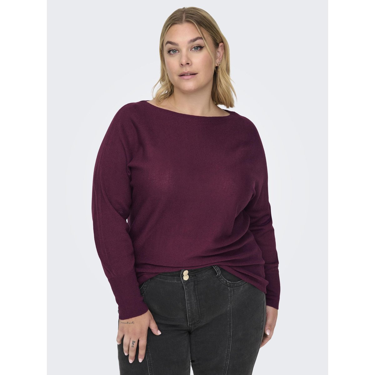 Pull En Maille cabernet, ONLY CARMAKOMA