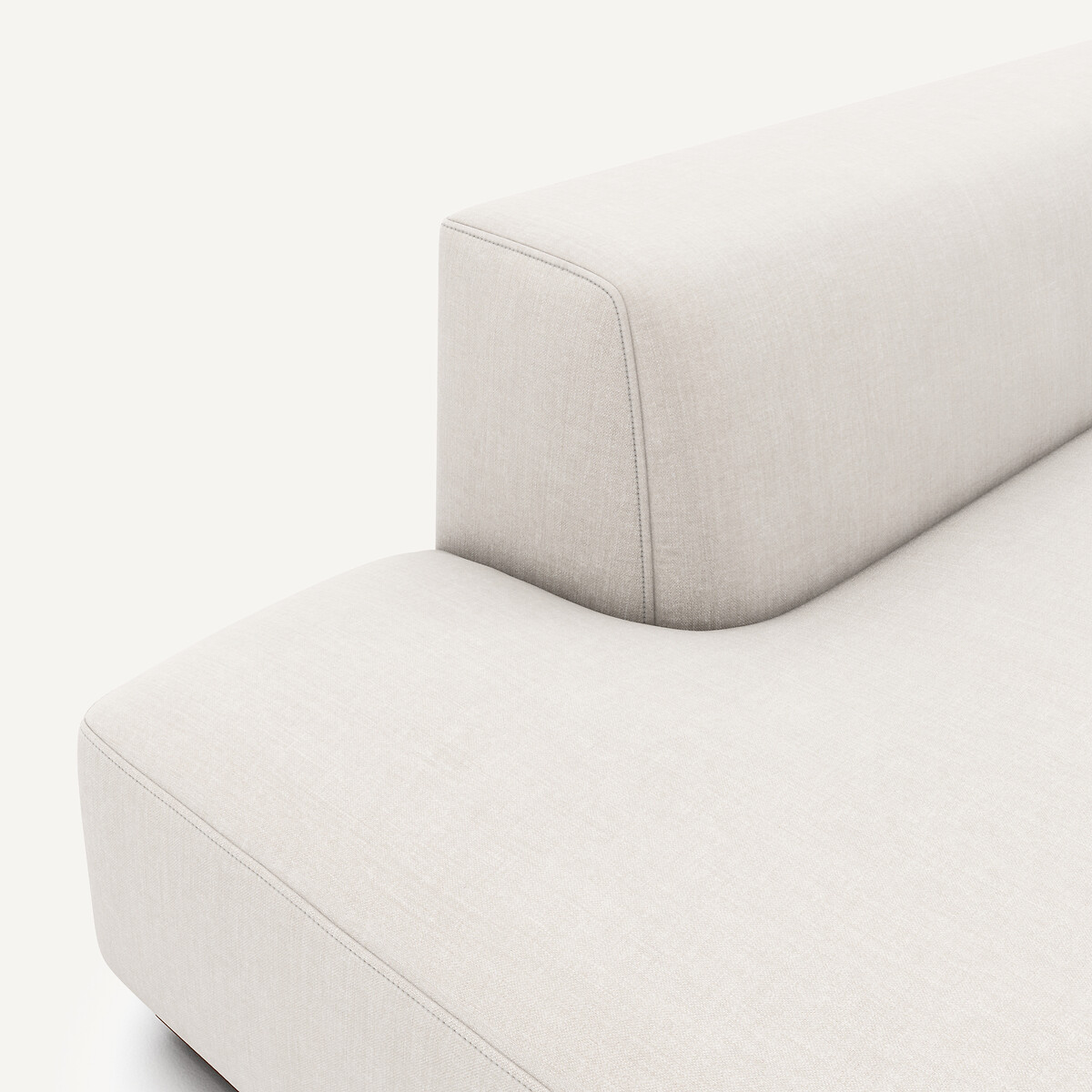 Canapé d'angle droit XL, en coton et lin, JACOPO beige, AM.PM