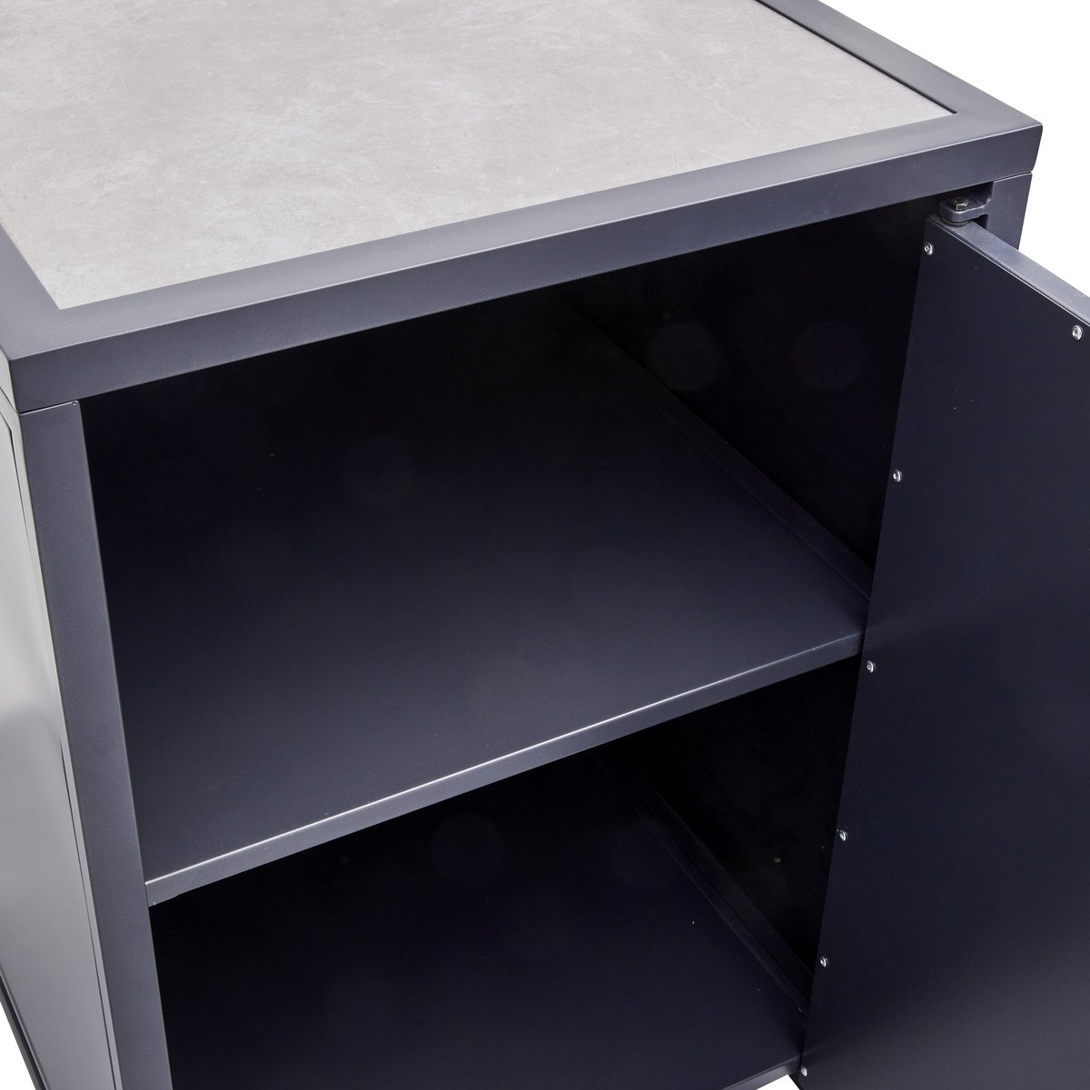 Module 1 porte pour cuisine, EUROPA gris / argent, NATERIAL